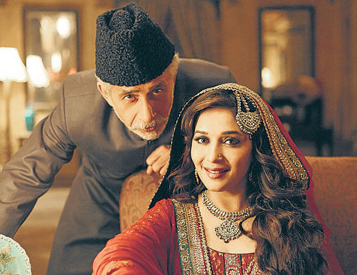 Naseeruddin Shah and Madhuri Dixit-Nene in the film Dedh Ishqiya.