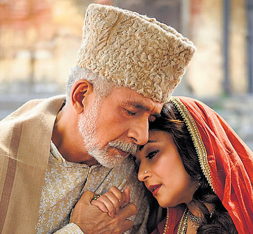 Naseeruddin Shah with Madhuri Dixit in the film 'Dedh Ishqiya'. DHNS