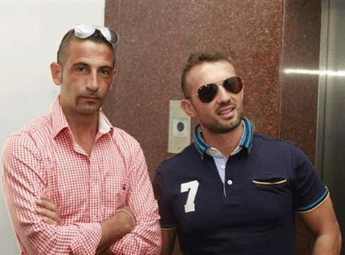 Accused Massimiliano Latorre and Salvatore Girone, who were on board Italian vessel 'Enrica Lexie' and now lodged in New Delhi's Italy Embassy premises, allegedly shot dead the two fishermen. Reuters file photo