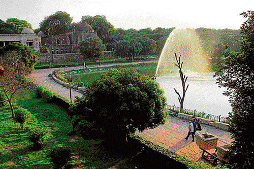 The 13th century Hauz Khas lake is a hotspot for youngsters in the Capital. DHNS