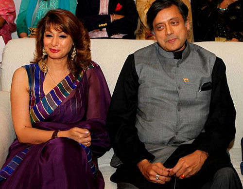 Union Minister Shashi Tharoor was today at the centre of a cross-border tweet war between his wife and a Pakistani woman journalist who have attacked each other. PTI File Image
