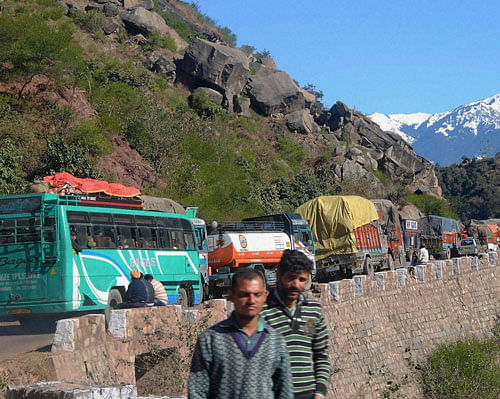 Authorities in Pakistan-occupied Kashmir (PoK) today suspended the cross-Line of Control (LoC) bus service on Srinagar-Muzaffarabad road to press for the release of a Pakistani driver arrested by Indian authorities in connection with smuggling of narcotics worth Rs 100 crore. PTI file Photo.