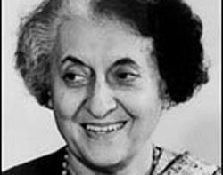 Former prime minister Indira Gandhi