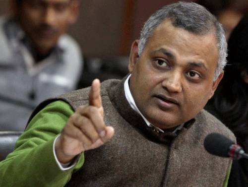 Law minister Somnath Bharti, who courted controversy over his action against an alleged sex-and-drugs ring, Saturday said that the allegations against him are false and it is a ''conspiracy to defame'' him. PTI File Photo