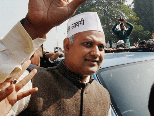 In the eye of a storm, controversial Delhi Law Minister Somnath Bharti today accused the media of taking money from Narendra Modi and slammed the Delhi Commission for Women. PTI File Photo.