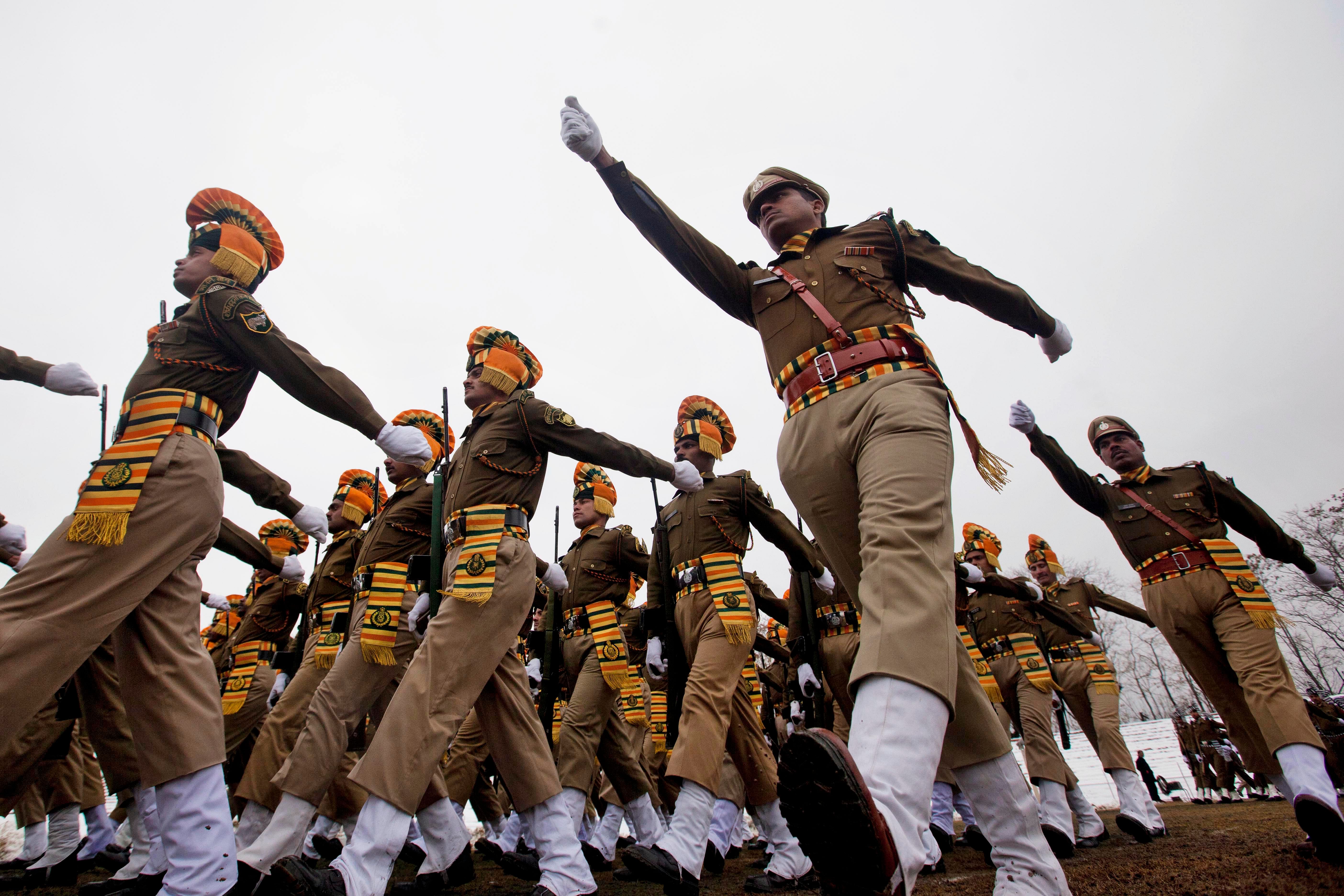 Under an overcast sky on a bitterly cold morning, India's 65th Republic Day parade Sunday showcased the country's military might and rich cultural diversity, with Japanese Prime Minister Shinzo Abe - the chief guest - keenly observing the 90-minute proceedings. AP