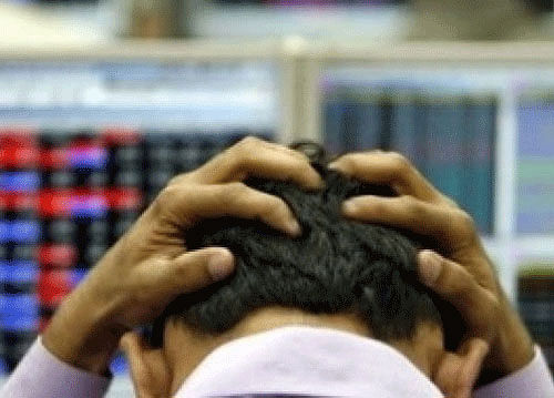 Sensex tumbles over 335 points on global cues. Reuters File Image.