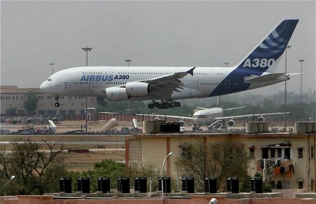The Central government on Monday allowed airlines to operate the spacious Airbus A-380 from four metropolitan cities, including Delhi and Bangalore, lifting a five-year-old ban imposed fearing that foreign airlines would take away passenger-load from Indian carriers. PTI file photo