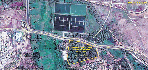 Proposed site for  modernised abbattoir at Kesare, in Mysore.