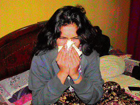 falling prey: Many in the City are down with the flu. Pic for illustration purpose only
