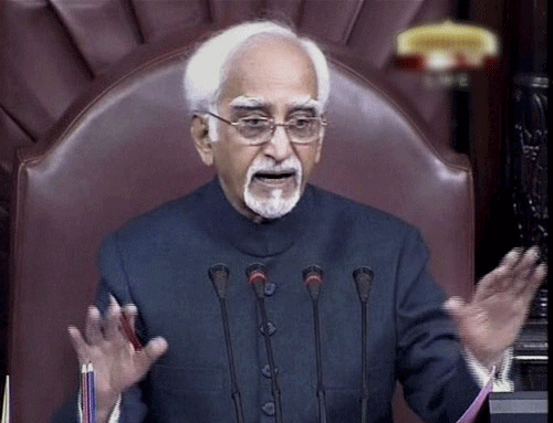 Hamid Ansari's observation came as he deplored members for disrupting a discussion on the death of a student from Arunachal Pradesh in Delhi last week. PTI photo