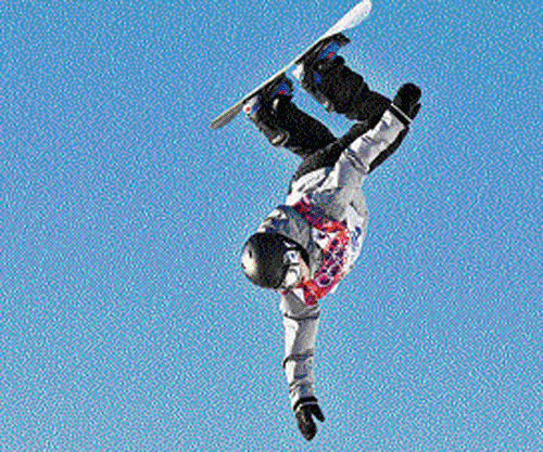 air up there Japan's Yuki Kadono competes in the men's snowboard slopestyle event on Thursday. AFP
