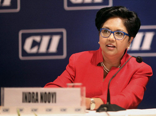 PepsiCo CEO Indra Nooyi and ICICI Bank Managing Director Chanda Kochhar are among Fortune magazine's list of 50 most powerful women in business who are ''taking on the world'' by pushing into new territories and inspiring women in their home countries. PTI File Photo