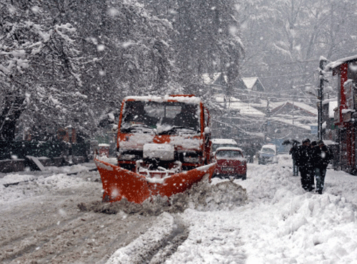 The Srinagar-Jammu national highway, connecting Kashmir with the rest of the country, was opened for vehicular traffic today, a day after heavy snowfall at many places along the route led to its closure. PTI file photo