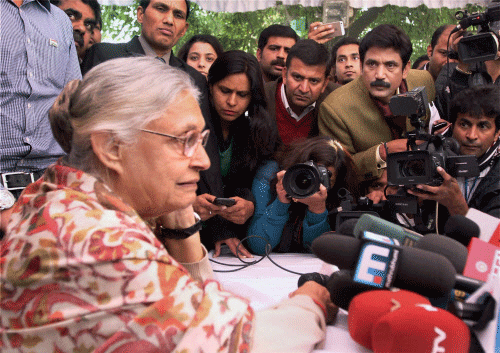 Former Delhi Chief Minister Sheila Dikshit today said Arvind Kejriwal had no option but to resign after losing majority on the floor of the Assembly and it was not a matter of choice for the Aam Aadmi Party leader who believes in ''talking action'' and not action. PTI File Photo