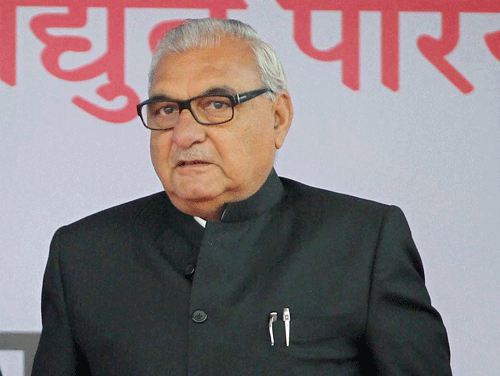A man allegedly hurled a shoe at Haryana Chief Minister Bhupinder Singh Hooda. PTI Image