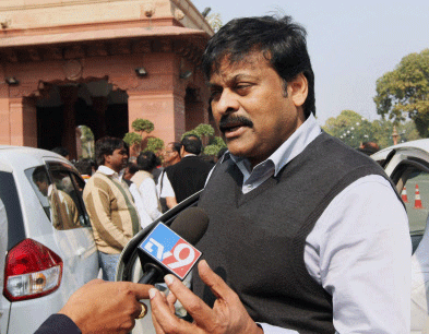 Union Minister of State for Tourism K Chiranjeevi interacts with the media at Parliament House during the extended winter session in New Delhi on Wednesday. PTI Photo