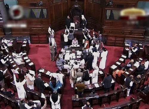 The Rajya Sabha could not take up the bill for the formation of Telangana Wednesday as the government and the opposition could not reach any consensus over amendments in the bill. PTI File Photo
