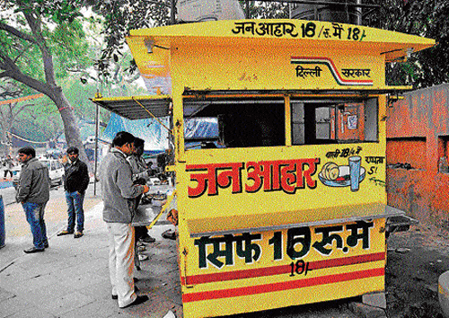disappointing: The Delhi Government's Jan Aahar stalls are serving poor quality food.