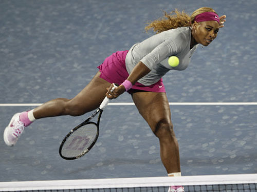 World No.1 Serena Williams of the United States beat Ana Ivanovic from Serbia 6-2, 6- 2 to advance to the semifinals of the 22nd Dubai Duty Free Tennis Championships. AP photo
