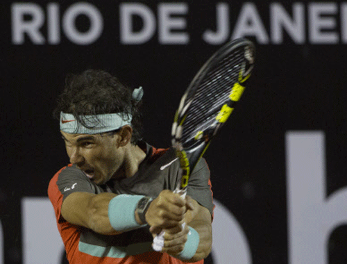 Top-seeded Rafael Nadal suffered a fright before progressing to the final of the Rio Open with a win over fellow- Spaniard Pablo Andujar. AP Photo