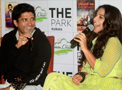 With his straight-faced jokes Farhan Akhtar found an easy bakra (scapegoat) in me, says Vidya Balan, his co-star in the upcoming film 'Shaadi Ke Side Effects'. PTI