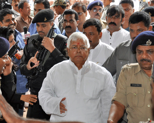 With a faction of his MLAs parting ways with the RJD, Lalu Prasad today rushed to Patna to bring his house in order and blamed Chief Minister Nitish Kumar for hatching a ''conspiracy'' to break his party. Reuters