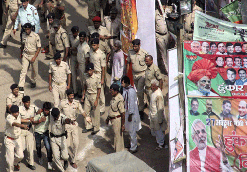 Two more people were arrested in connection with the serial blasts in and around the Patna rally venue of BJP prime ministerial candidate Narendra Modi in October last year. PTI file photo