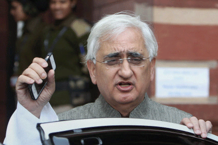 Union Minister Salman Khurshid Tuesday described Narendra Modi as "impotent", a remark that invited a sharp condemnation from the BJP. AP photo