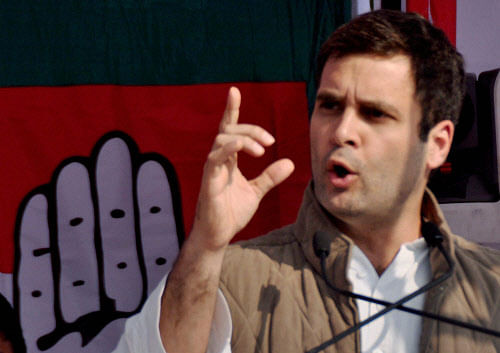 Congress Vice-President Rahul Gandhi today said he would rather make women travelling in a bus safe than have India being a superpower. File Photo: PTI