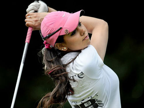 Overnight leader Sharmila Nicollet continued her fine form to open up a five-shot lead over Vani Kapoor after Day Two of the fourth leg of the Hero Women's Professional Golf Tour 2014 at the Bombay Presidency Golf Club (BPGC) here Wednesday. PTI File Photo