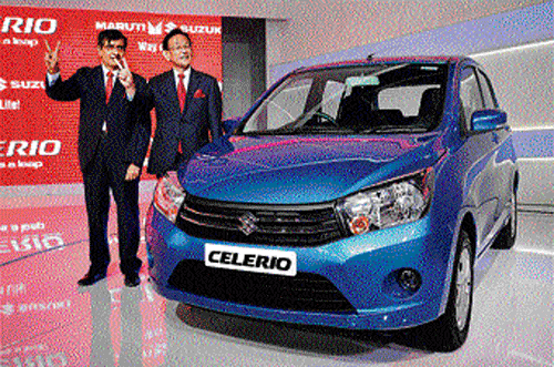 Maruti Suzuki's recently launched Celerio hatchback. PTI