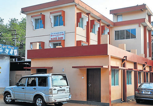 A view of the blood bank at Lady Goschen hospital premises in Mangalore.
