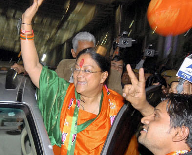 The Opposition in Rajasthan has termed the chief minister Vasundhra Raje's 60-days work plan to take the government to people as mere 'political drama'. PTI File Photo