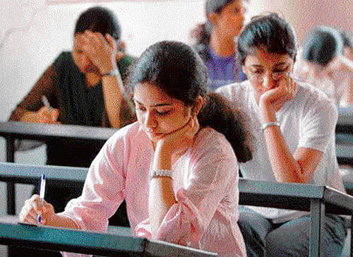 Ahead of the II PU exams and in the wake of the CID report on PU question paper leak during the 2012 annual exams, the Department of Pre-university Education (DPUE) has strengthened the security measures to ensure there is no scope for irregularities. DH File Photo. For Representation Purpose