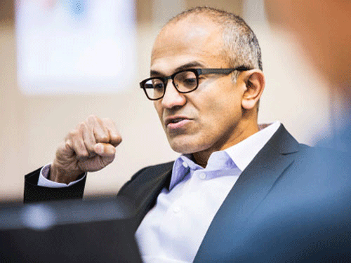 A month after taking over as Microsoft chief, Satya Nadella today announced a major top-level reshuffle, which saw the heads of marketing and business development resigning. Reuters file photo