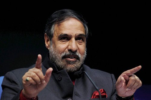 Union Minister for Commerce & Industry Anand Sharma at a press conference in New Delhi on Tuesday. PTI Photo