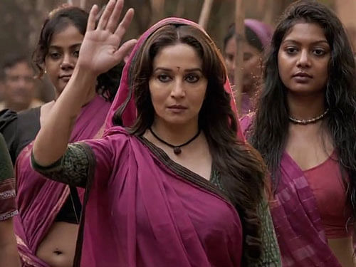 Delhi High Court Thursday cleared the release of Hindi movie Gulaab Gang. A still from the movie.
