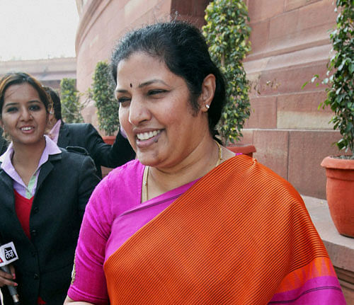 Union Minister of State for HRD and NTR's elder daughter Daggubati Purandeswari is all set to join the BJP along with her husband D Venkateswar Rao.  PTI File Photo