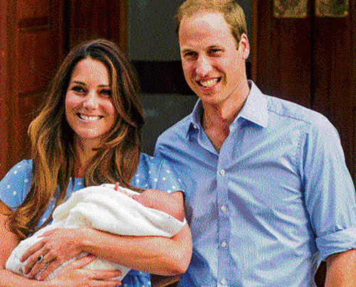 Royal couple with their newborn in London, shot by Samir Hussein