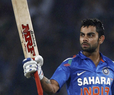 Kohli had entered the Asia Cup, trailing number one ranked South African batsman AB de Villiers by two ratings points. PTI file photo