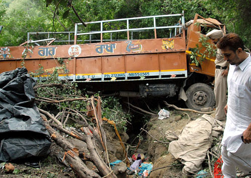 Four labourers died and 25 others were critically injured after a truck carrying them fell into a roadside ditch near Ghatapeer village of Dahod district today, police said. PTI File Photo. For Representation Purpose