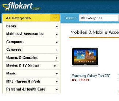 Country's leading e-commerce player Flipkart today said it is receiving over 20 per cent of its orders from mobile phones on the back of growing penetration of smart phone users who prefer buying merchandise through m-commerce mode. Reuters File Photo
