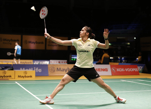 Saina will next face Sashina Vignes Waran of France later today, while the other Indian in fray in the women's singles event -- seventh seed P V Sindhu will be up against Canadian Li Michelle in her second round duel.  AP file photo