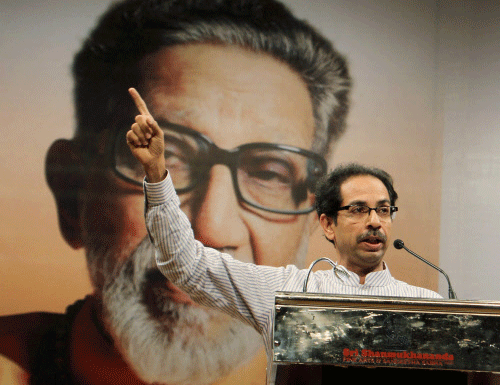 In a hard-hitting editorial in mouthpiece 'Saamana', party president Uddhav Thackeray asked BJP to adhere to the "dharma" of the alliance and cited example of Bal Thackeray ''who had rejected the offer of BJP rebel Shakarsinh Waghela in 1996 to form government of Shiv Sena in Gujarat''. AP file photo