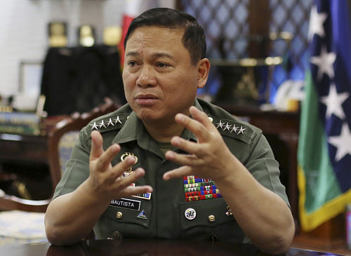 AP file photo of Philippine Military Chief Emmanuel Bautista