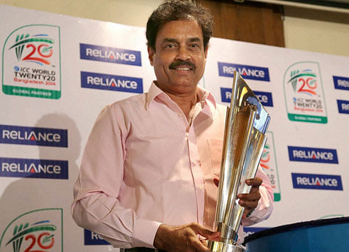 Television coverage of the Twenty20 World Cup in Bangladesh beginning on Sunday is set to break all previous ICC events' broadcast records, the world governing body of the game said today. Dilip Vengsarkar during the unveiling of the T20 World Cup trophy in Mumbai. PTI File Photo