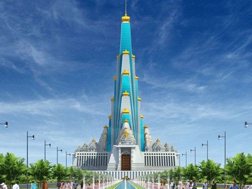The architecture of the proposed Vrindavan Chandrodaya temple. Courtesy www.Iskcontimes.com