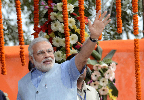 Soon after the party declared his candidature from Varanasi, BJP's Prime Ministerial nominee Narendra Modi today referred to the historical and religious significance of the city and said that he felt "honoured" to be contesting from there. PTI File Photo