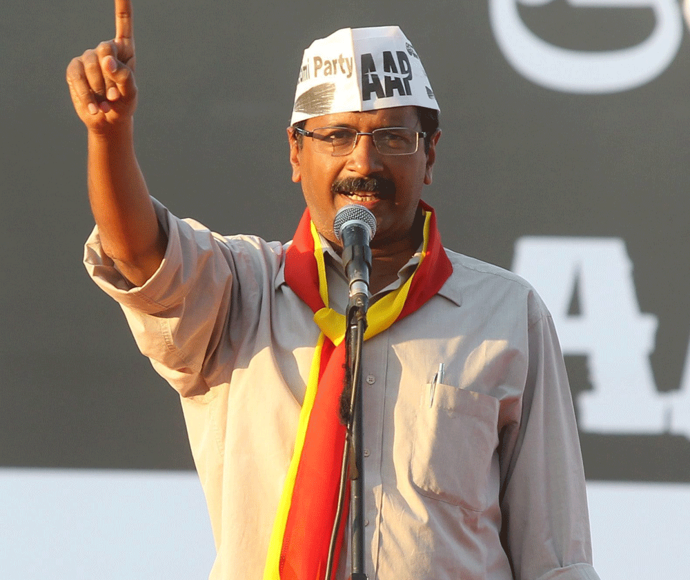 Accusing Aam Aadmi Party leader Arvind Kejriwal of levelling 'defamatory' allegations against Narendra Modi and its other leaders, BJP today filed a complaint against him with electoral authorities, alleging it violated the model code of conduct. PTI Photo
